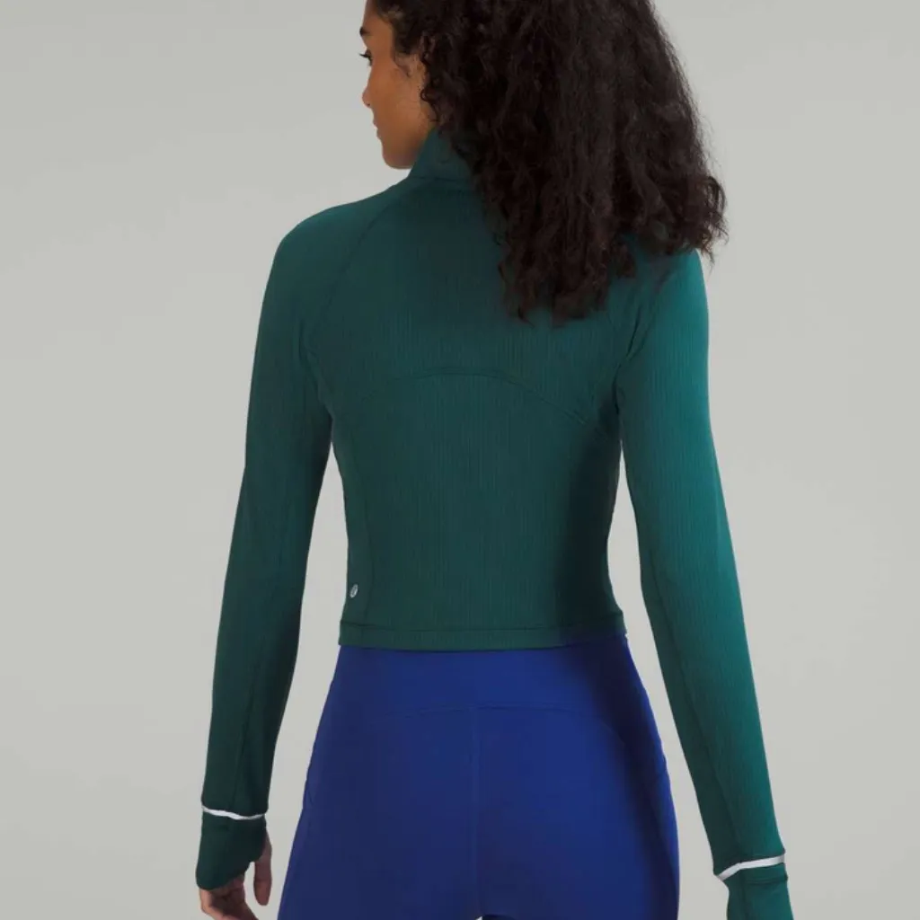 Lululemon Its Rulu Run Cropped Half‎ Zip - Size 4. - Image 7