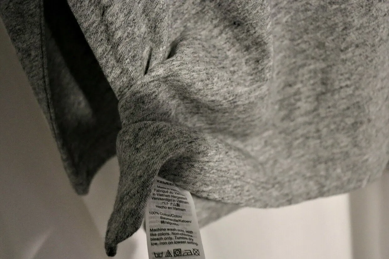 Gray Boat neck t shirt 3/4 Heather Graphite tee 2xs - Image 4