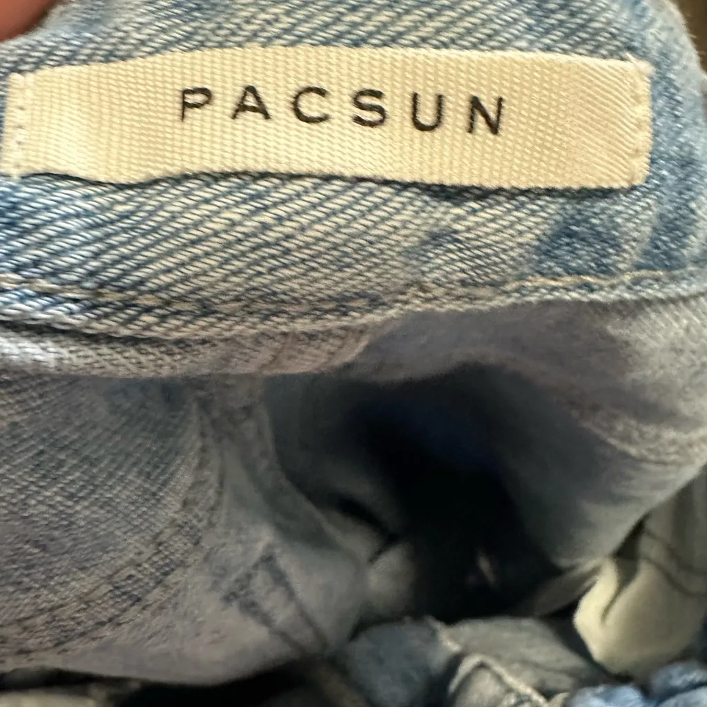 PACSUN Light Blue Cargo Jeans size 27 - Image 8