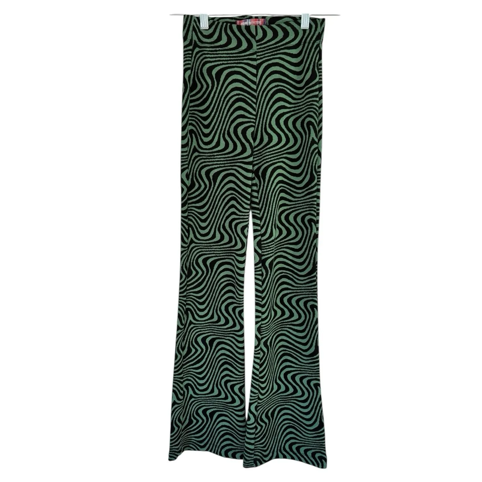 Urban Outfitters Green Swirl Groovy High Waist Knit Flare Pants Women’s Size XS - Image 5