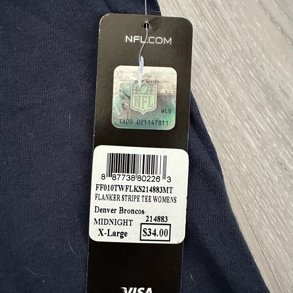 ’47 Brand Denver Broncos Retro V-Neck Tee - XL - Image 3