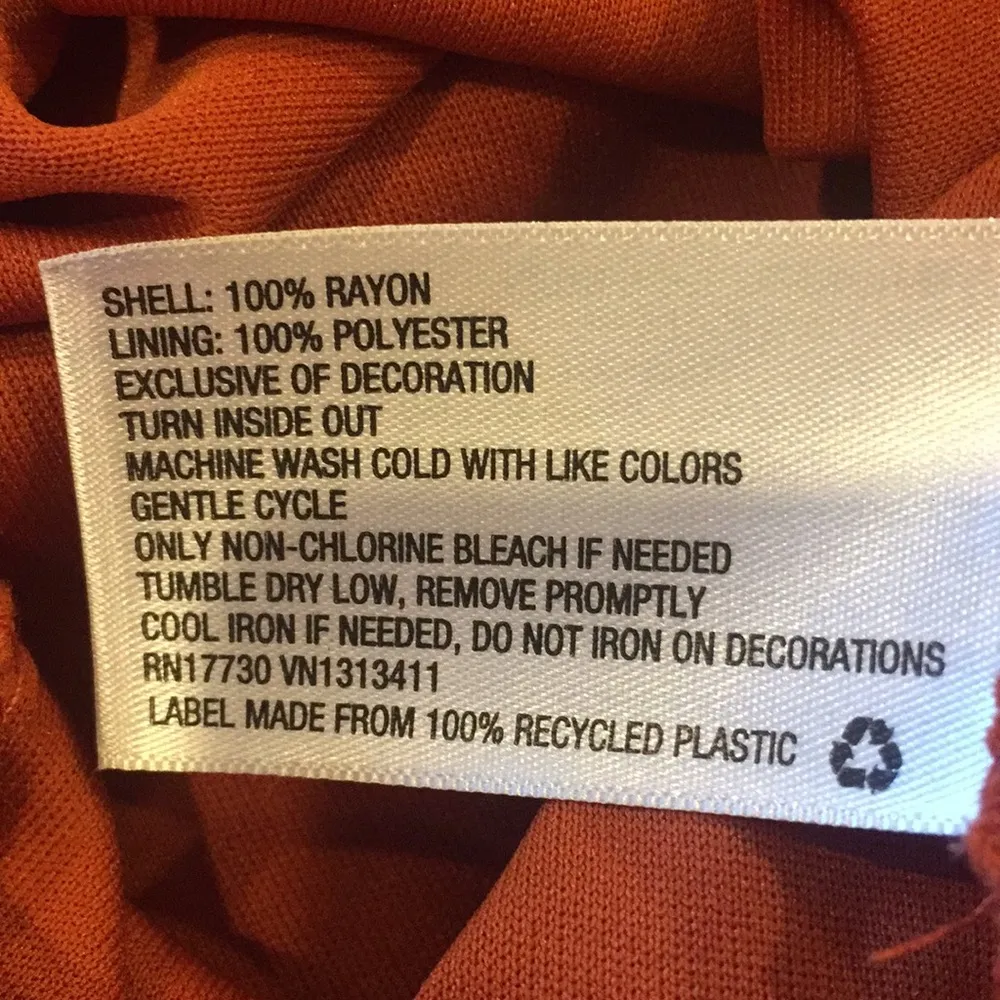 Dress Rust Long Sleeve Burnt Orange New Flowy Hippie - Image 9