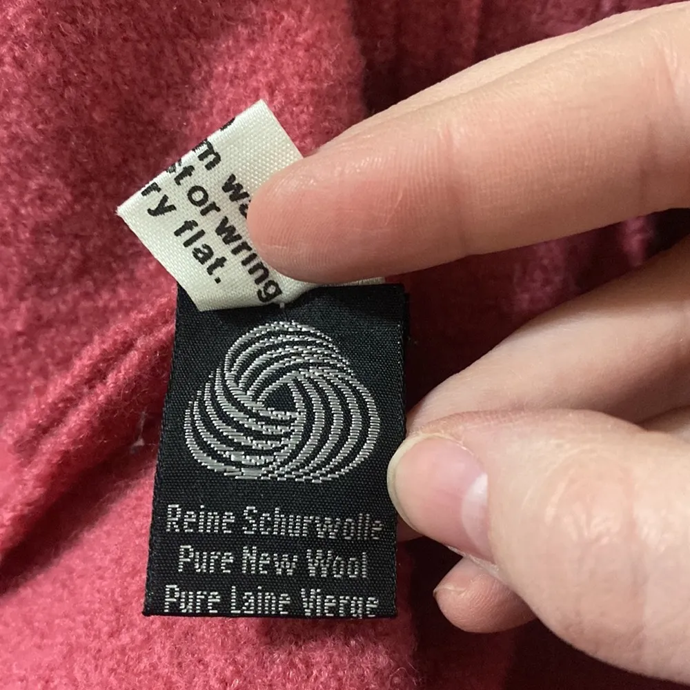 Alpen Lander vintage genuine boiled wool tipped blazer pink made in Austria XS - Image 13