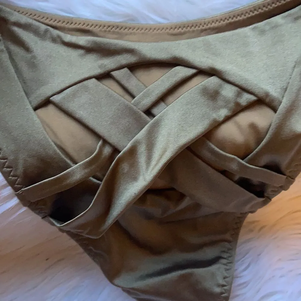 Agent Provocateur Keia Mink Bikini set Gold Size XS - Image 7