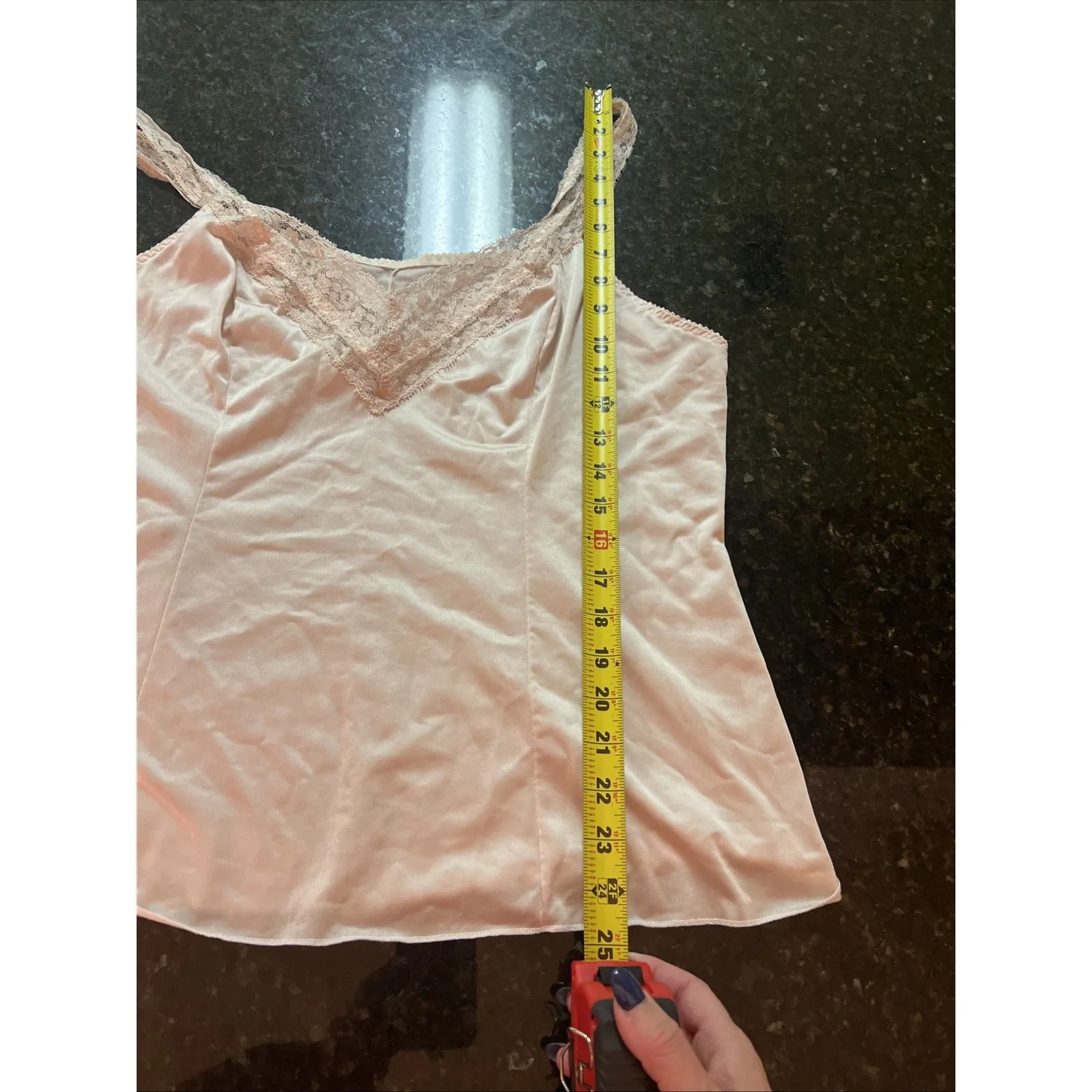 Vintage Shadowline 2‎ Piece Pajamas Set Tank And Pants Pink Lace Silly Sz L Sexy Size L - Image 8