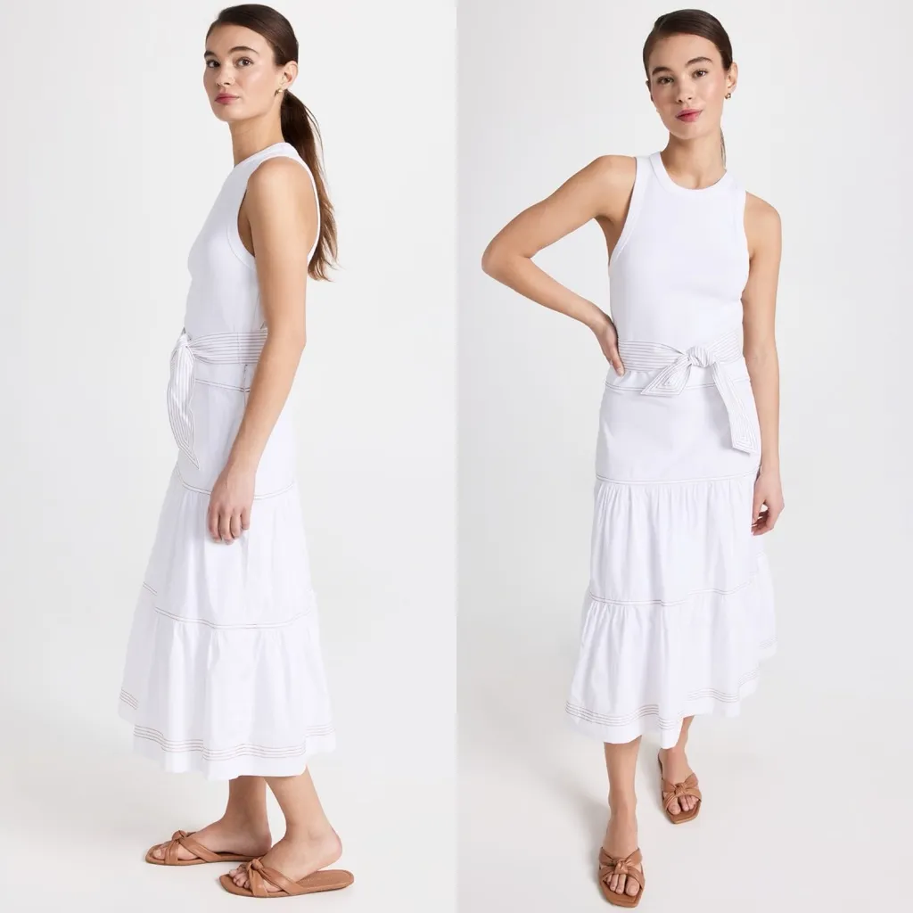 Veronica Beard Austyn Belted Midi Dress Size Small - Image 3