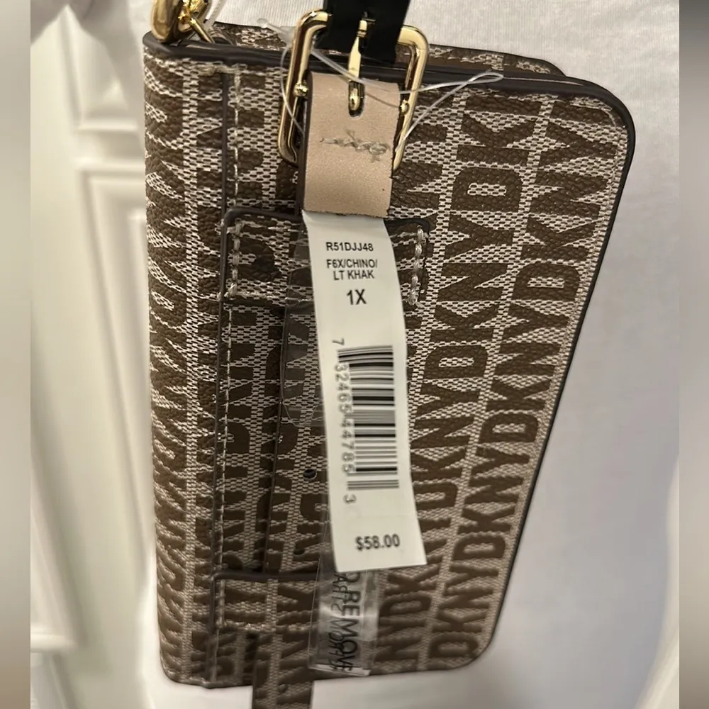 NWT DKNY Brown Logo Belt Bag / wristlet - Image 7