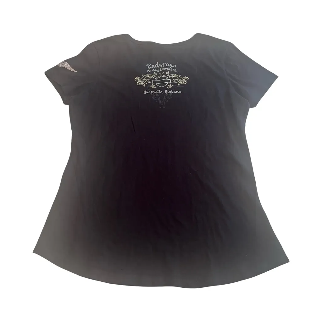 VTG‎ Harley Davidson R.K Stratman L Logo Tee Black Just Ride Redstone Huntsville Size L - Image 2
