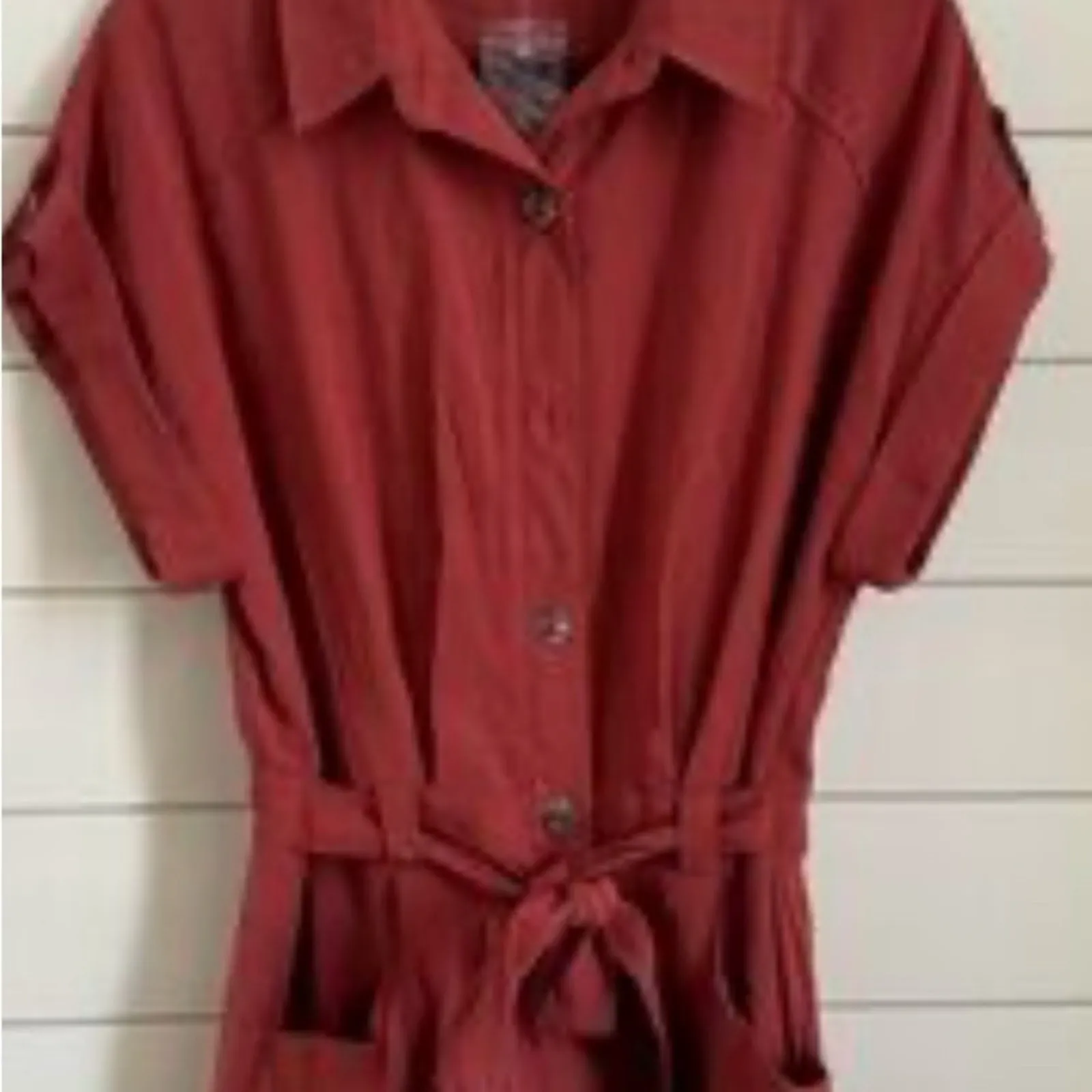 She‎ + Sky Pink Romper Medium Cargo Utility Romper - Image 2