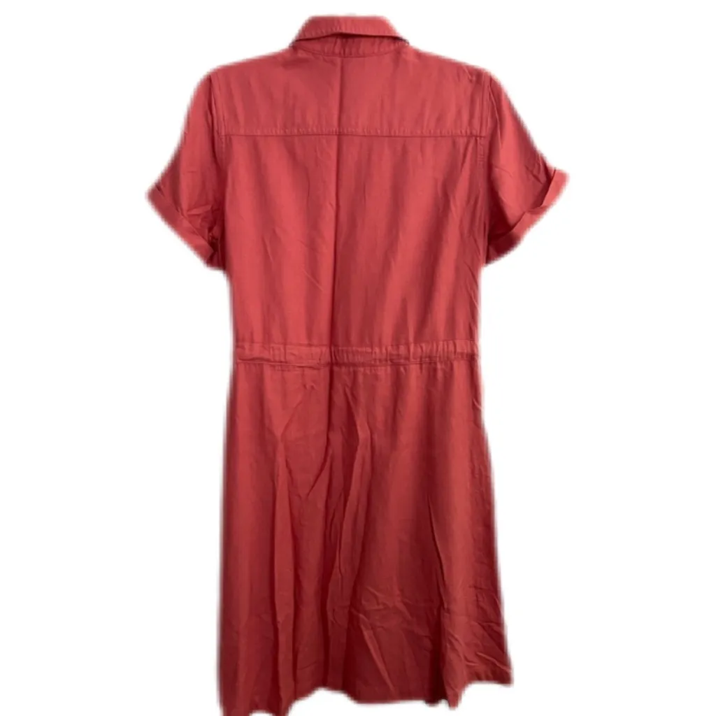 Croft & Barrow A-Line Shirtdress Short Sleeve Knee Length Mauve Pink Size Small - Image 3