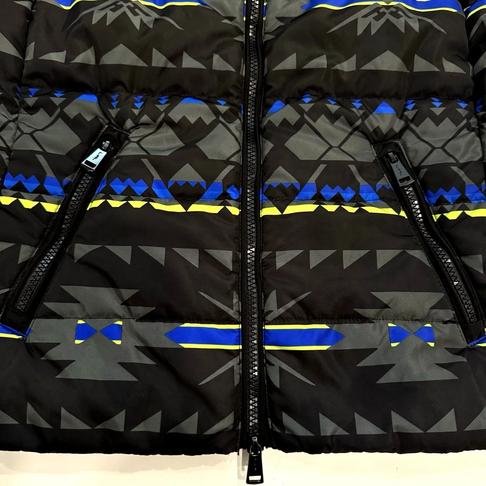 Ralph Lauren Active LRL Puffer Vest Women M 8 10 Quilted Sleeveless Jacket Aztec - Image 2