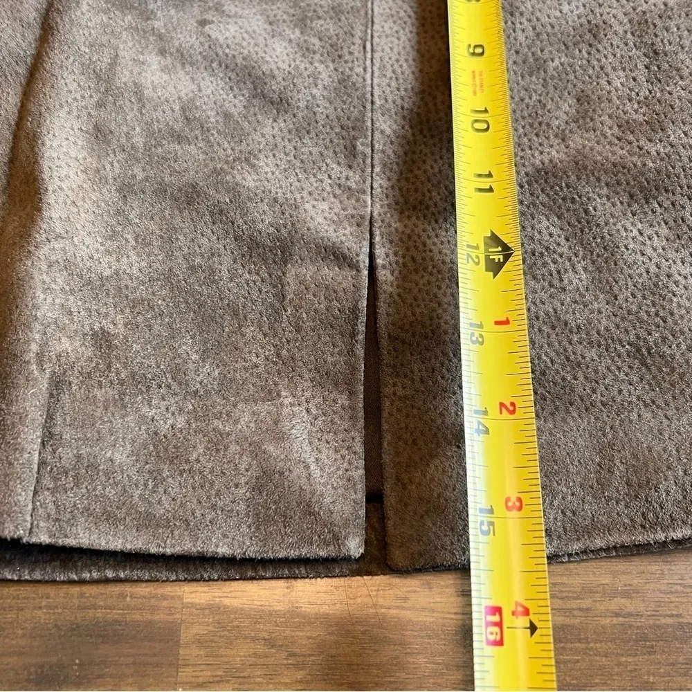Blank NYC Suede Leather Mini Skirt Olive Green Urban Outfitters Herb Size 29 - Image 11
