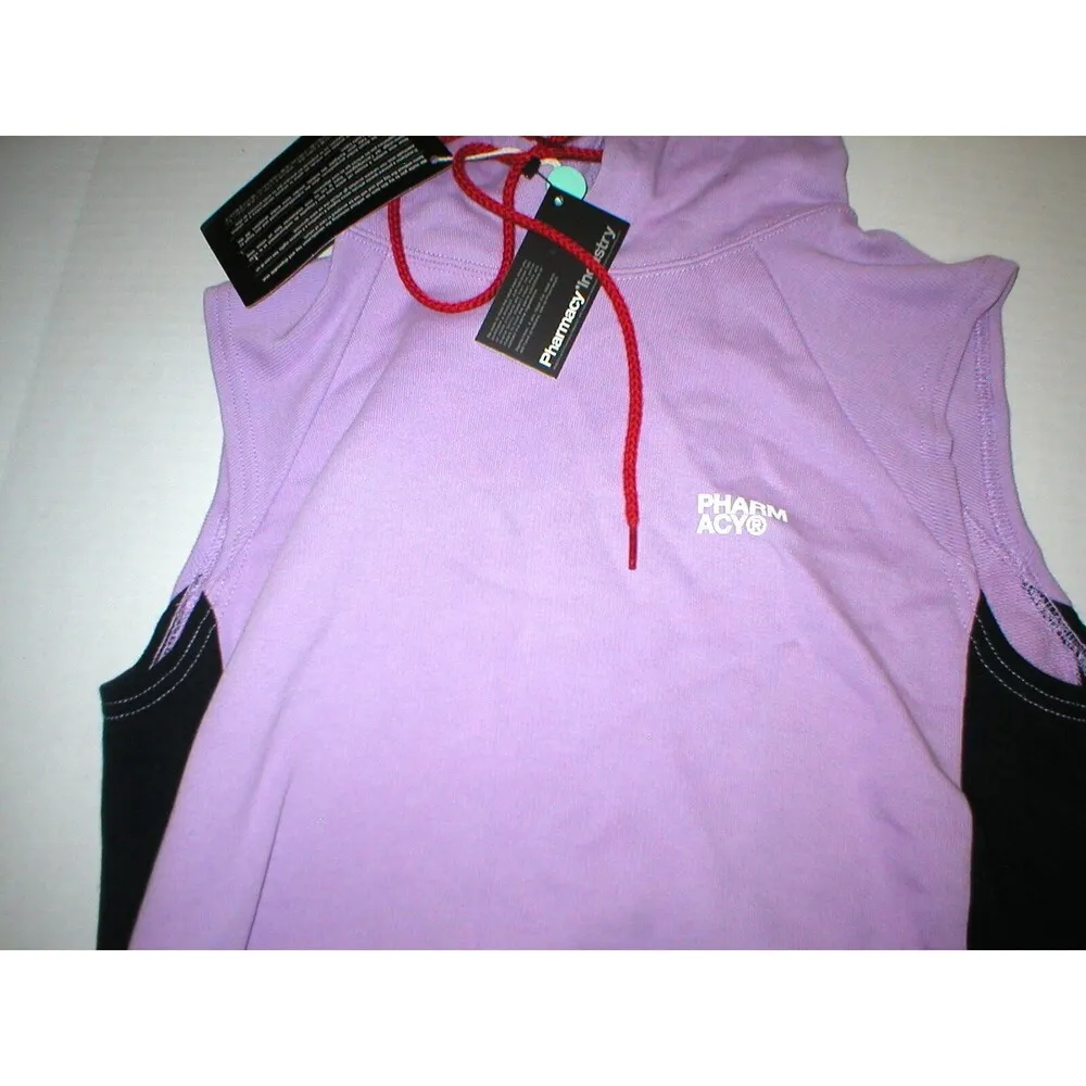 NWT Womens New Italy Pharmacy Industry PHCY Purple Hoodie Top Sleeveless S Small - Image 2