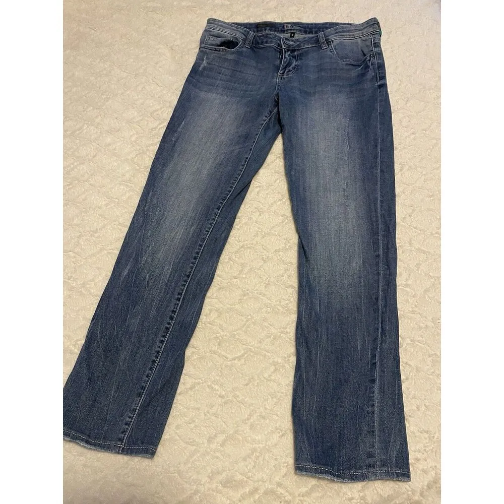 Kut From The Kloth Boyfriend Jeans Size 8 Straight Leg Distressed Casual - Image 2