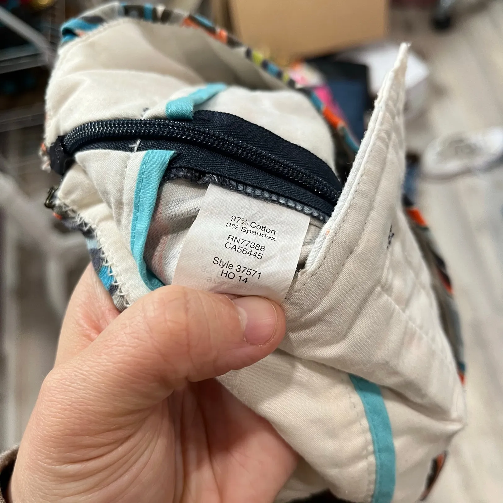 JCrew The Classic Chino Short Gray Orange Paisley Preppy Womens Size 2 Cotton - Image 5