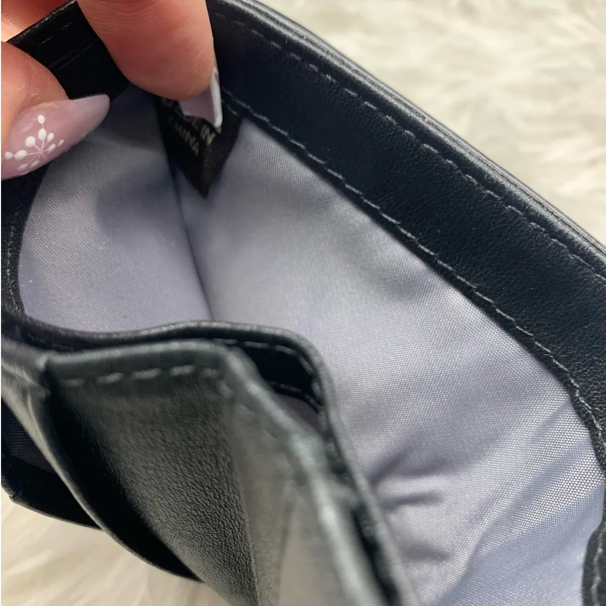 COACH Black Signature Canvas Card Holder - Image 4