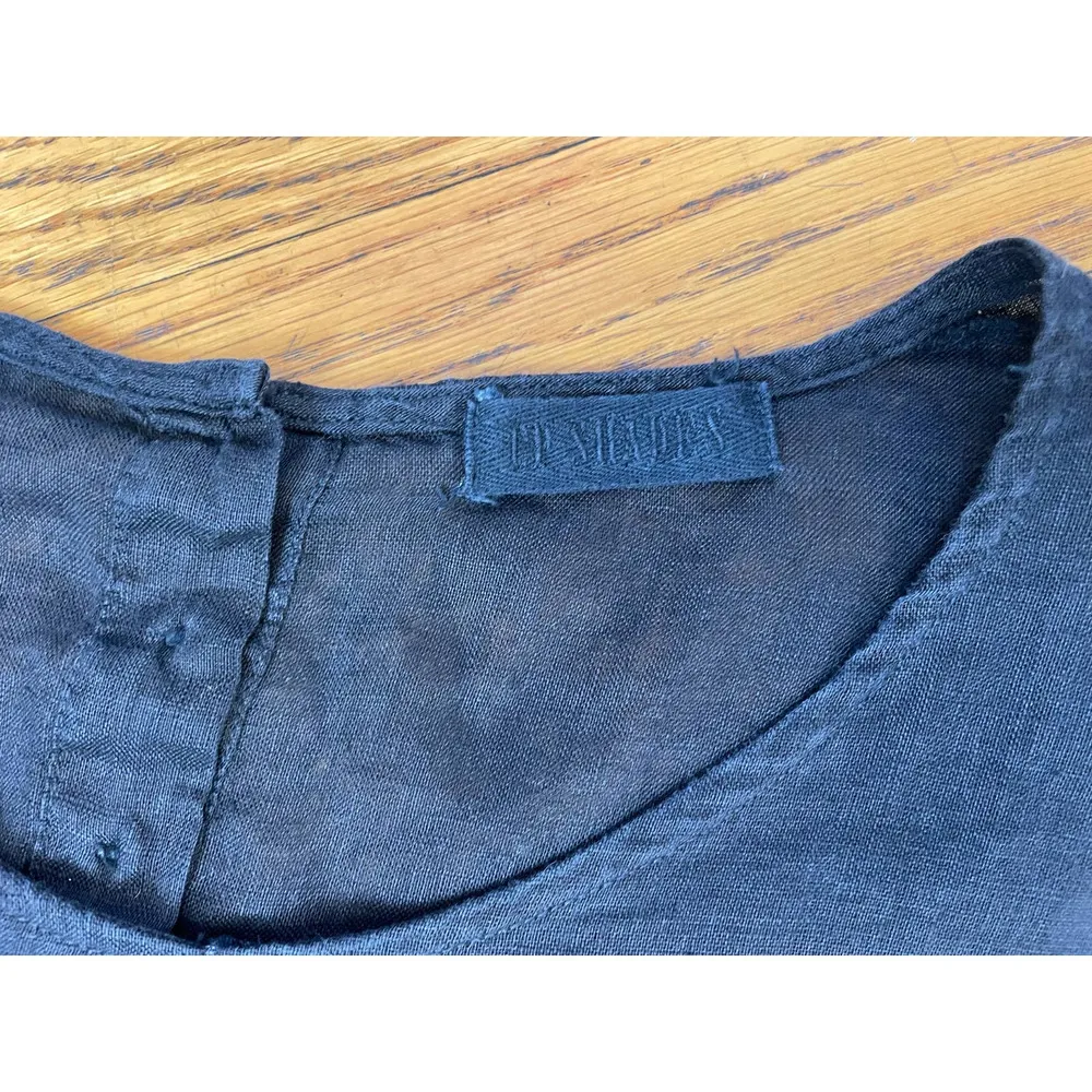 CP Shades Black Oversized 100% Linen Caftan Tunic Dress Size XS X-Small - Image 8