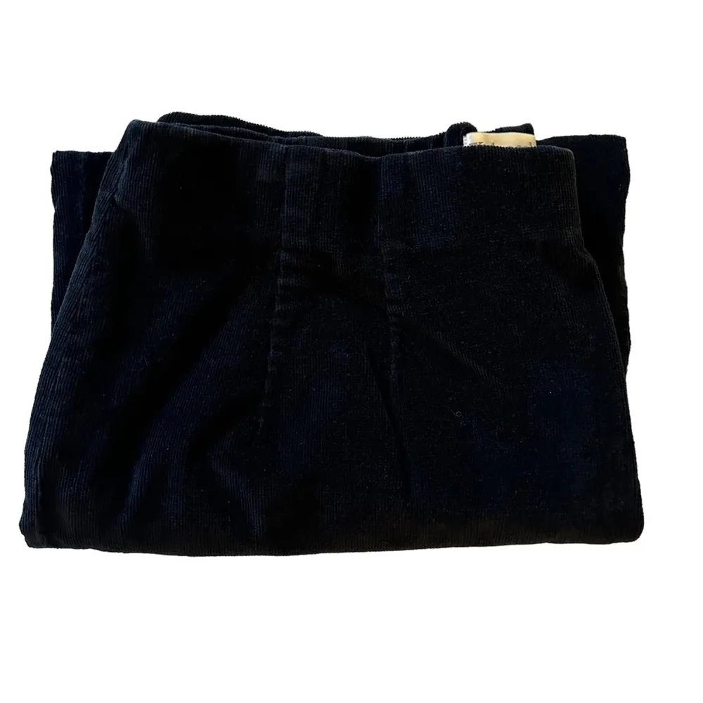 dressbarn Woman Black Stretch Elastic Waistband Crop Corduroy Pants Size 24W - Image 8