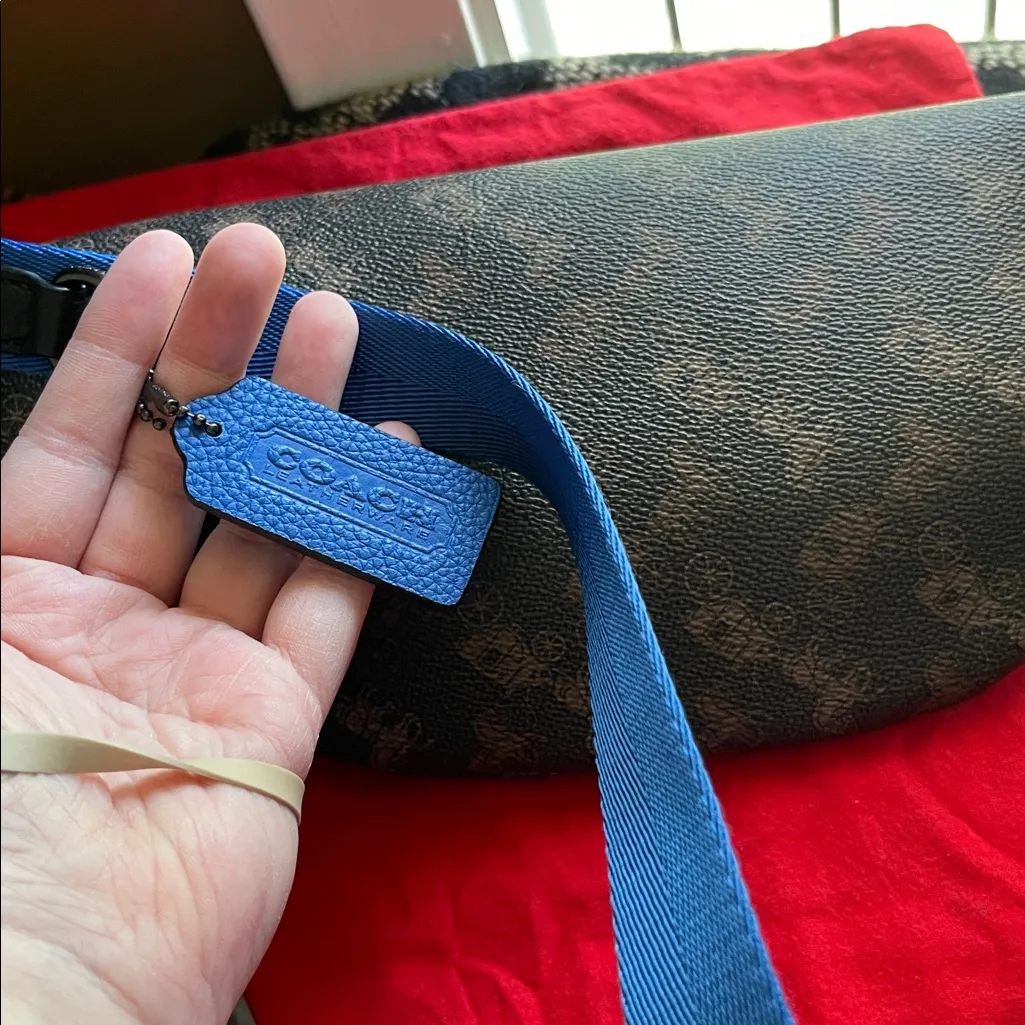 Coach Men's Belt Bag Black and Blue Belt Bag Women's Belt Bag - Image 7