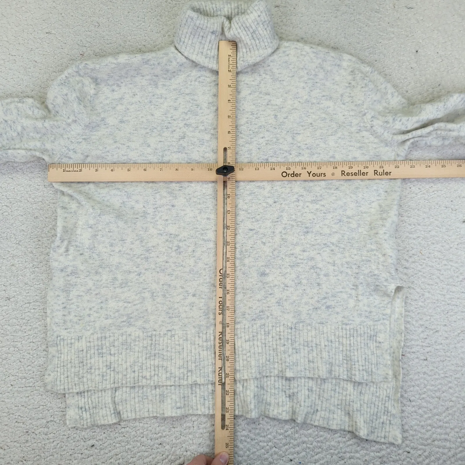 Athleta  Transit‎ Pullover Turtleneck Sweater Women's Large Merino Wool 383873 - Image 11