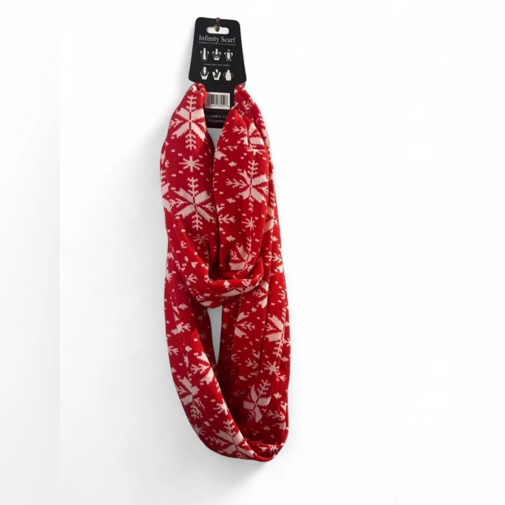 Red Snowflake Scarf - Image 2