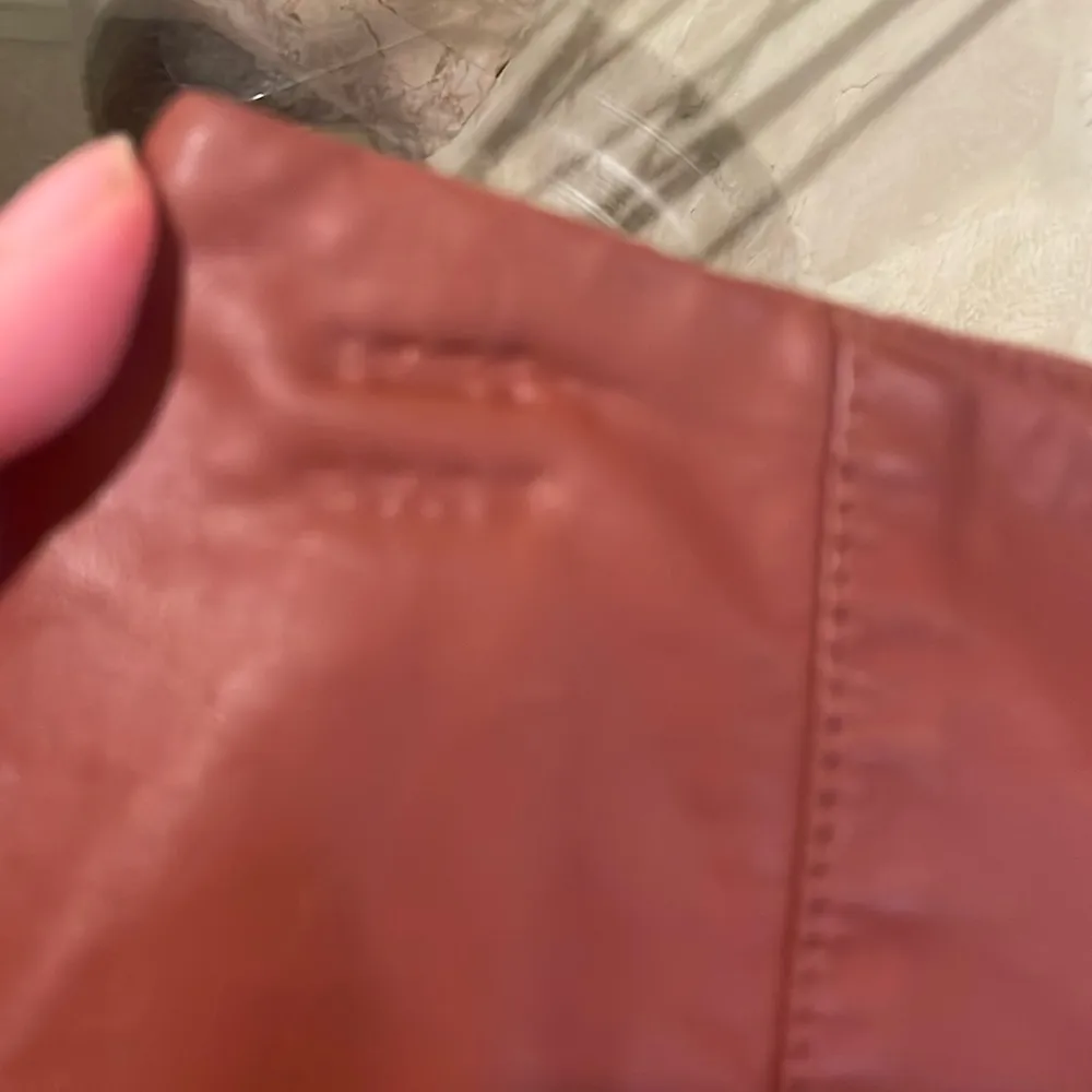 Womens Free People Maisie Button Vegan Leather Skirt Double Dare Burgundy - Image 6