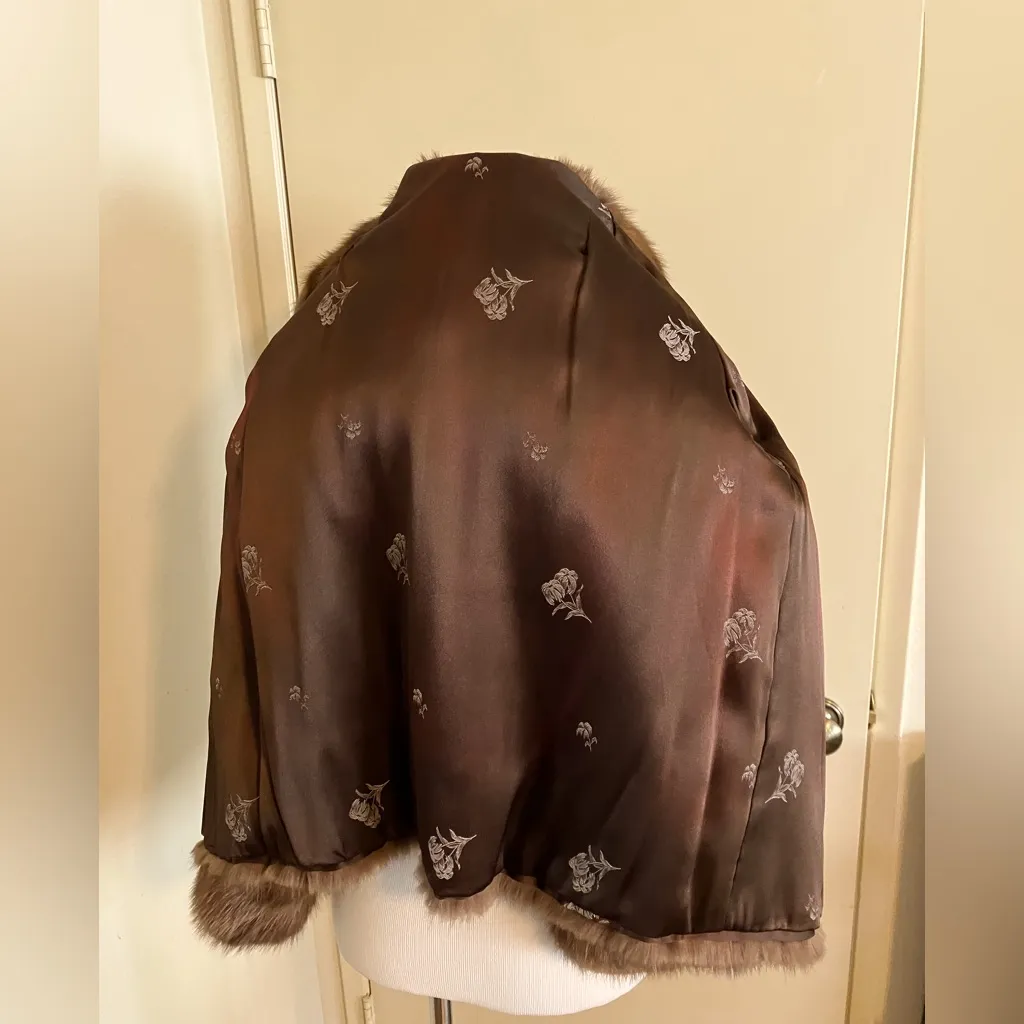 Mink Fur Coat size 8 Brown - Image 13