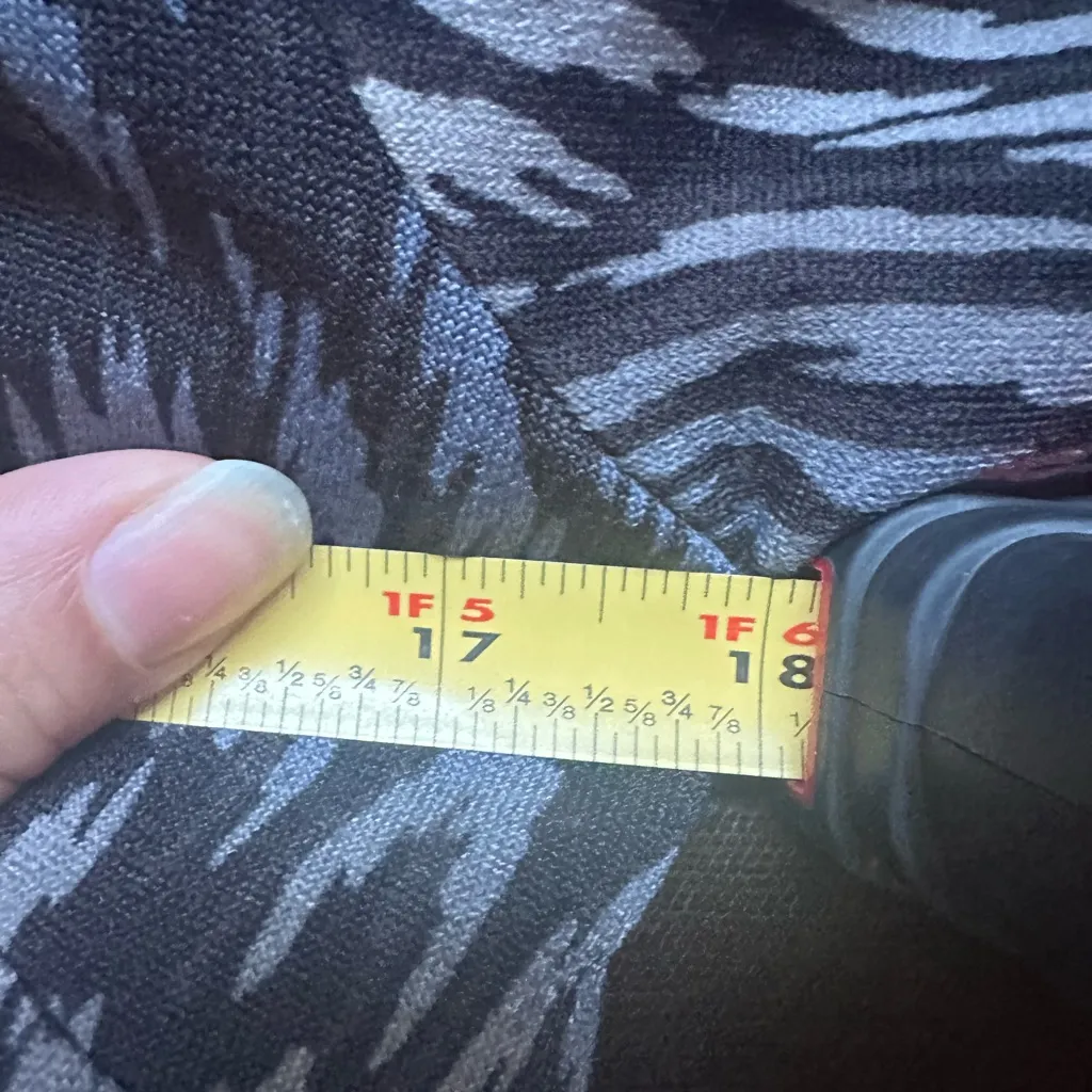 COLDWATER CREEK Black Gray Blue & Cream. Animal Print Dress 3/4th Sleeves Sz 8 - Image 15