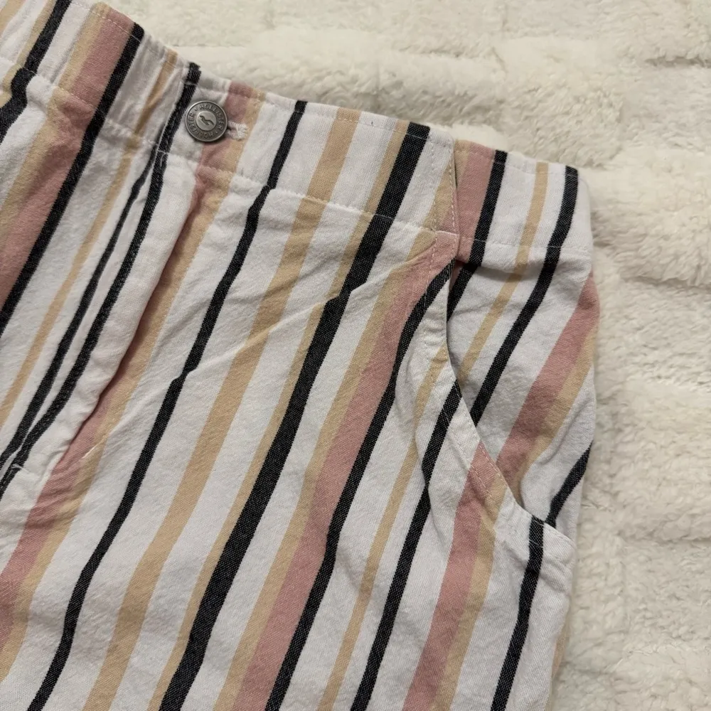 Hollister Ultra High Rise Pastel Striped Mini Skirt Linen Pockets Size Small - Image 3