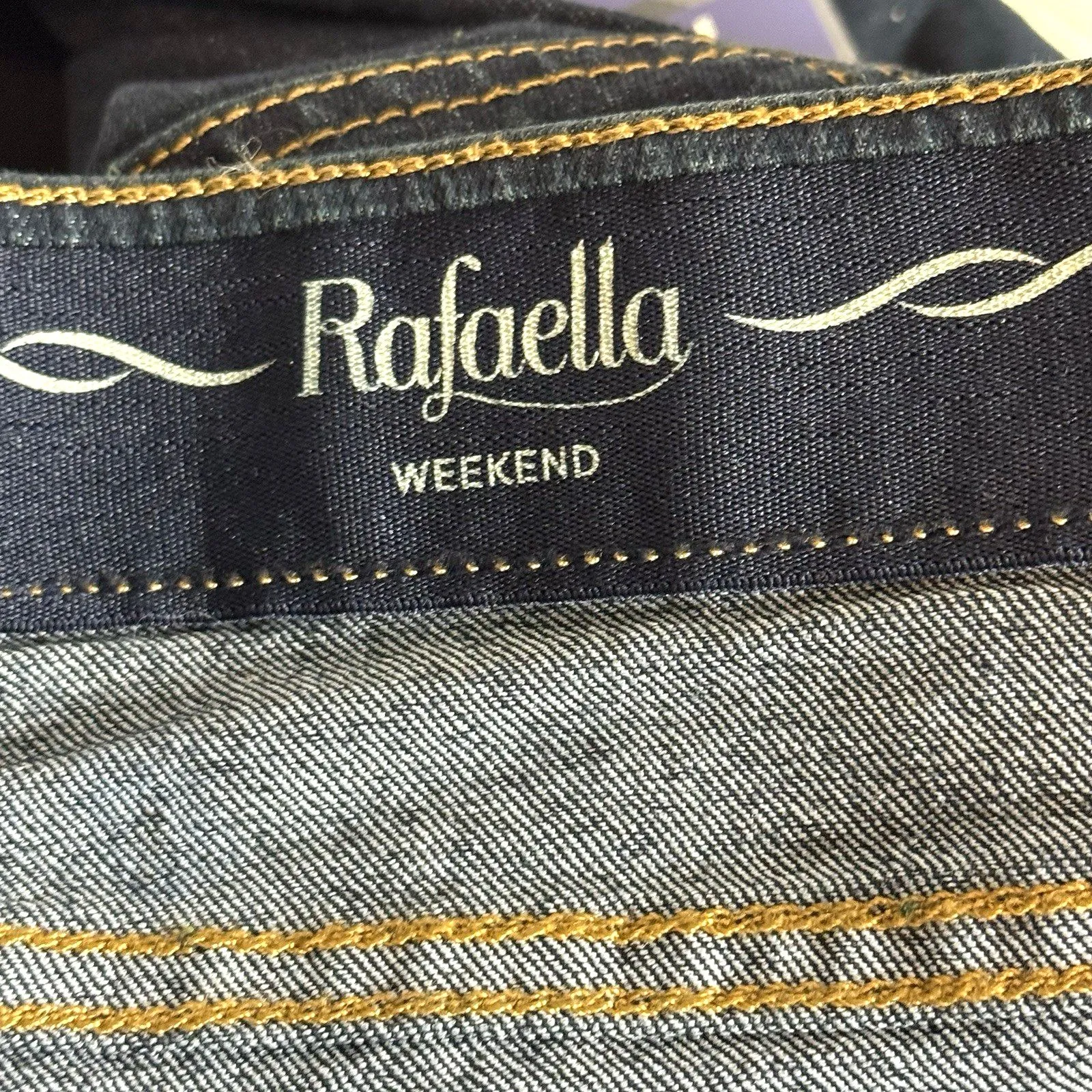 Rafaella Comfort Fit Stretch Dark Indigo Weekend Cuffed Skimmers Size 16 New! - Image 6