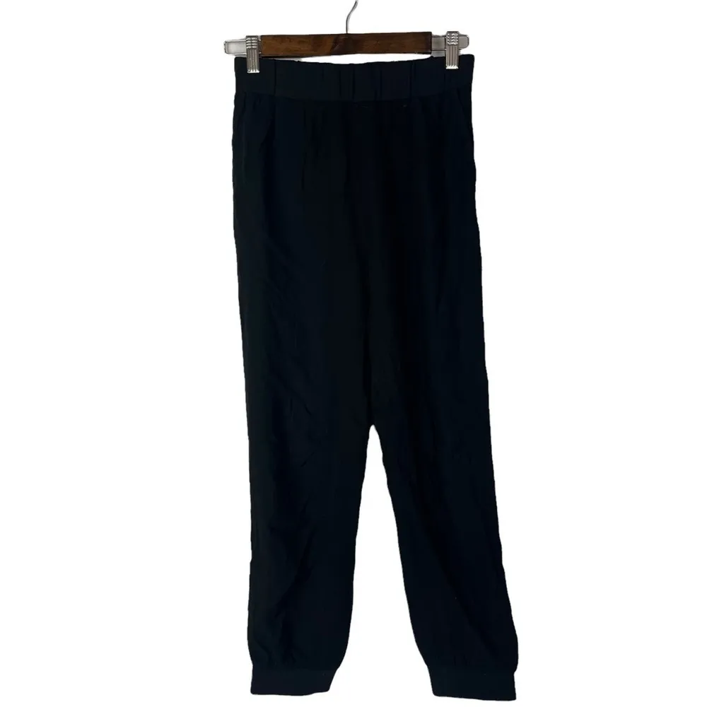 Madewell Black Pull On Track Pant Lightweight Jogger Trousers XS - Image 3