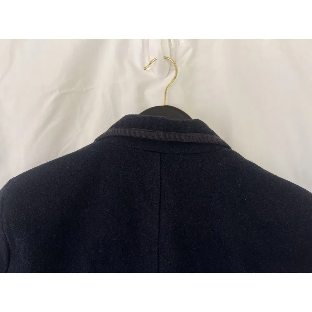 ZARA TRF Collection Military Blazer M Crest Button Gothic Prep Dark Academia - Image 7