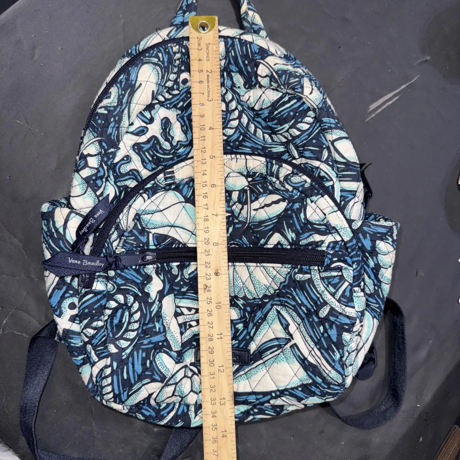 Vera Bradley Essential Compact Quilted Backpack ~”Shore Enough Soft “ - Image 4