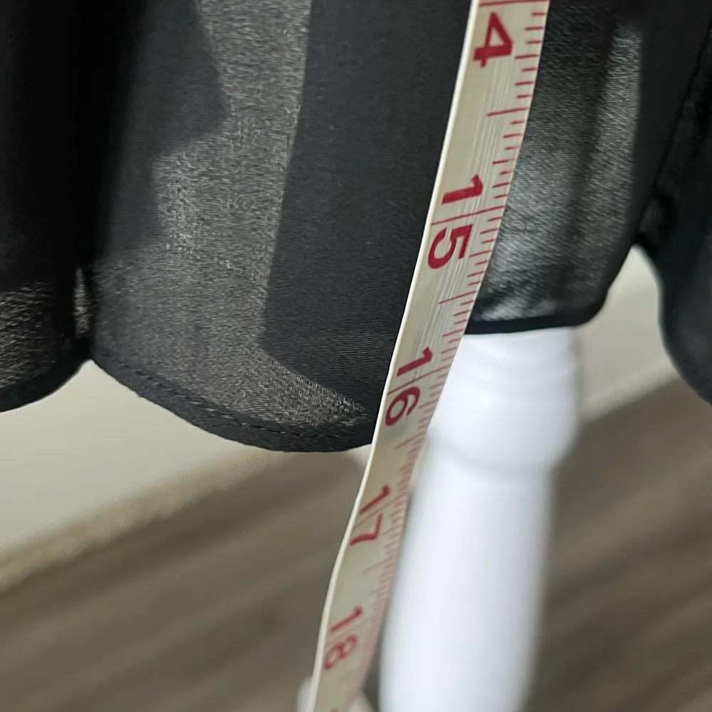 Maje Black Mini silk Skater Skirt - Image 5