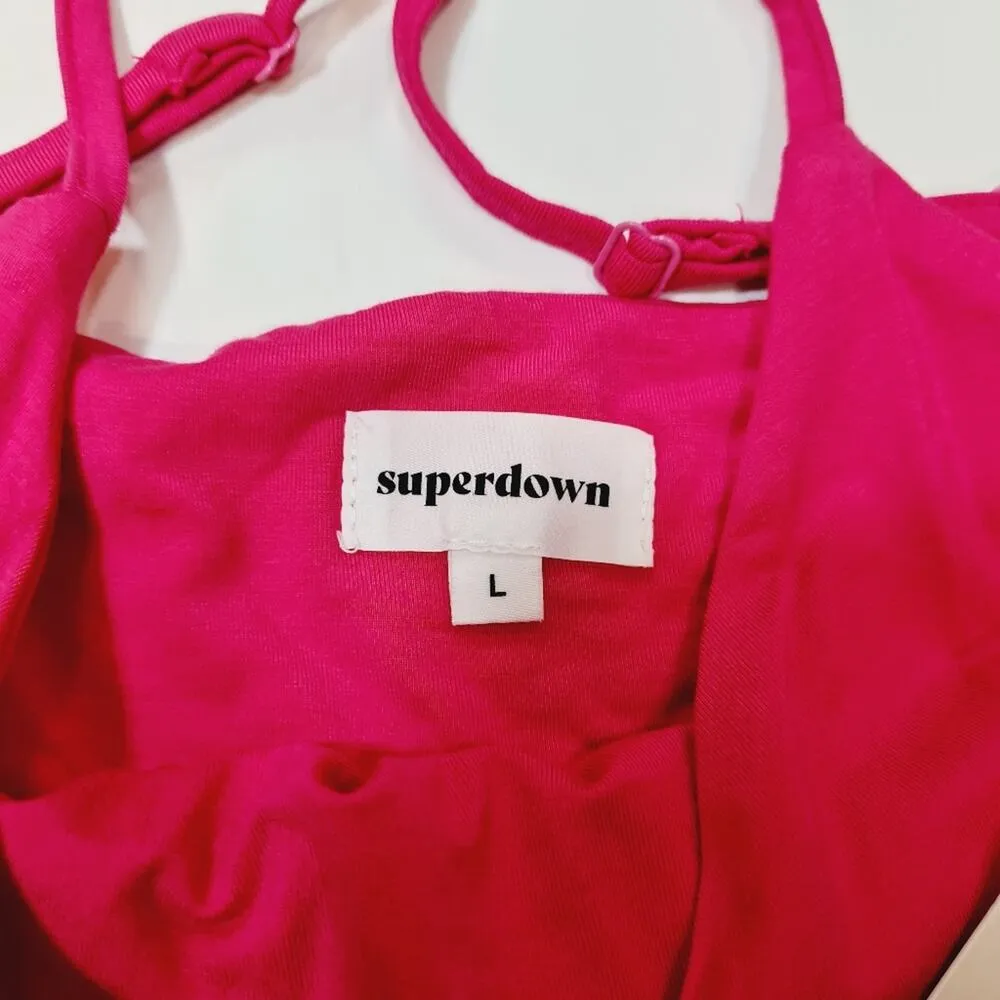 Superdown Lucia Cut Out Mini Dress in Pink Large - Image 8