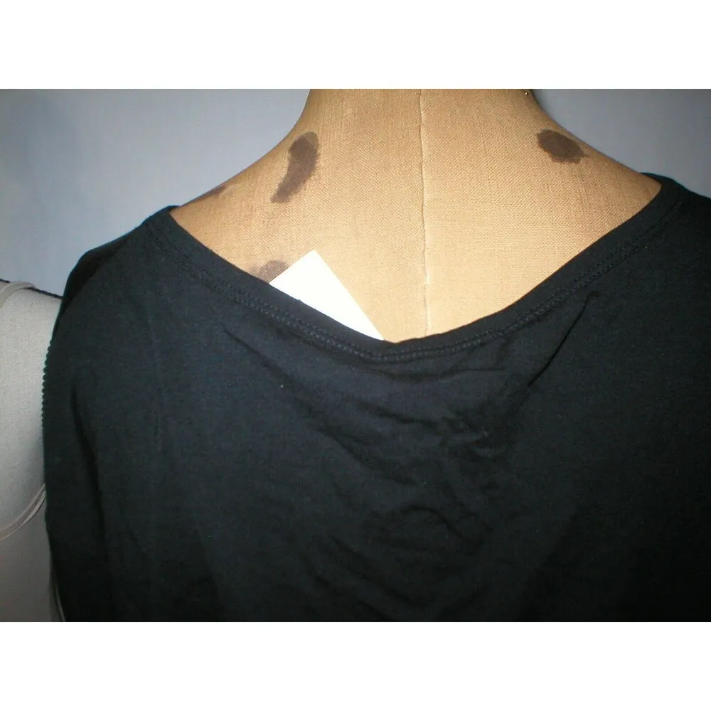 New Womens 10 NWT Black Designer Blugirl Folies Blumarine Ruching Satin London - Image 5