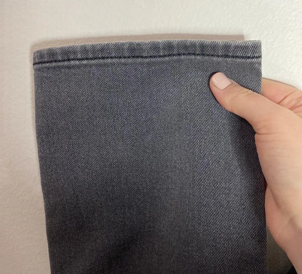 Express Slim super high rise embellished washed black jeans size 2 - Image 8