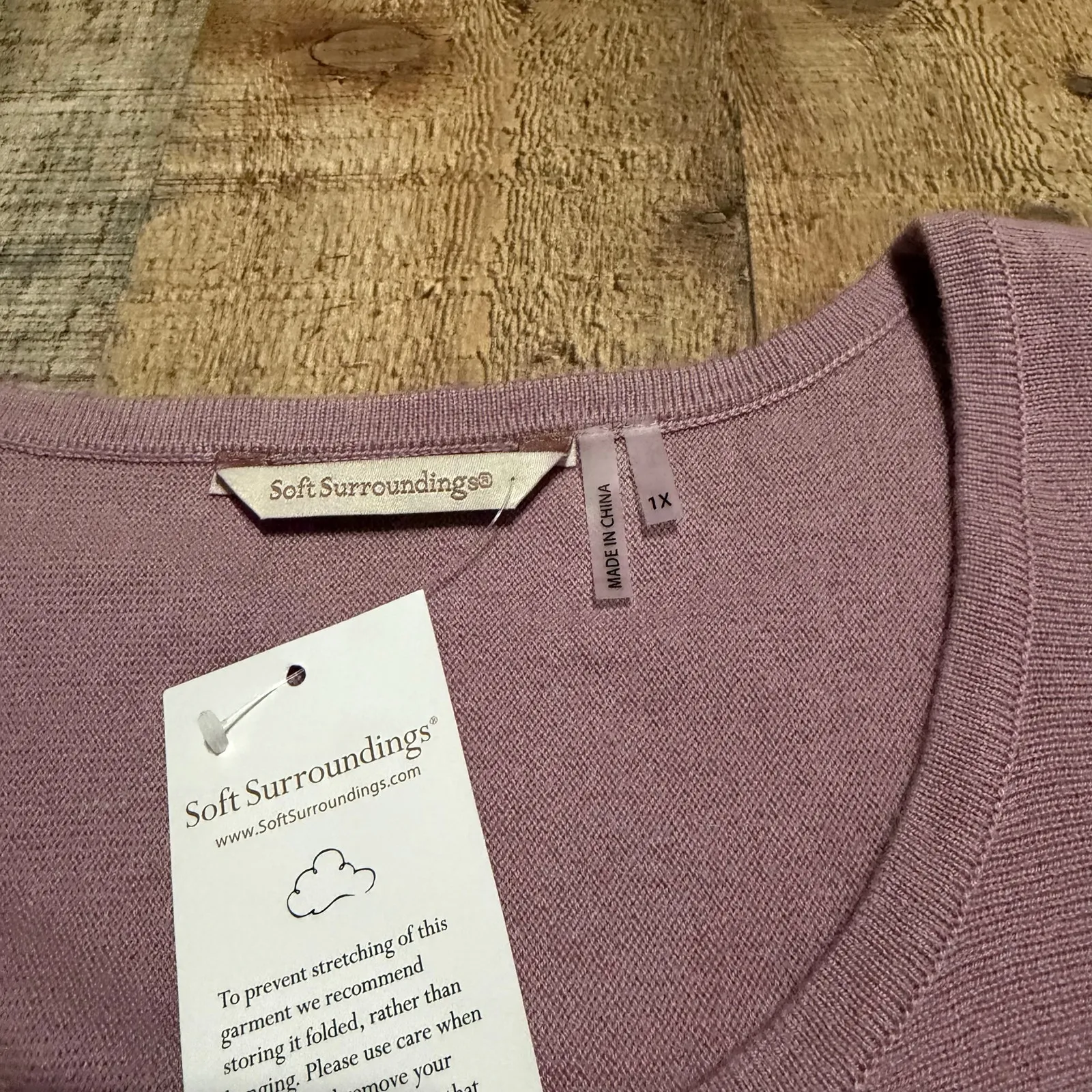 Soft Surroundings NEW Pink Oversized Asymmetrical Sweater Sz 1X Cashmere Blend - Image 4