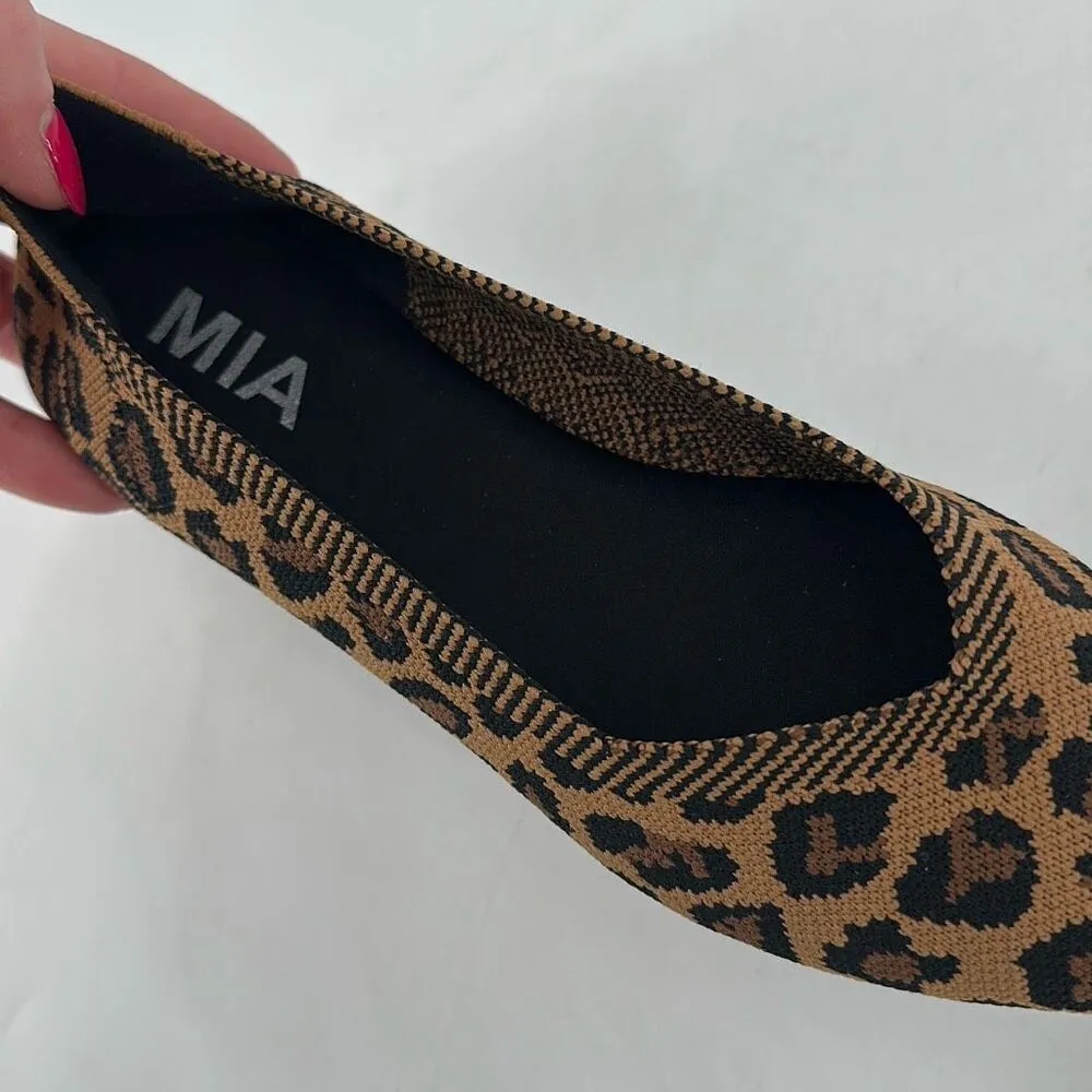 NWOT Mia Women's 1889 Animal Print Pointed Toe Ballet Flats Brown Size‎ 6.5 - Image 9