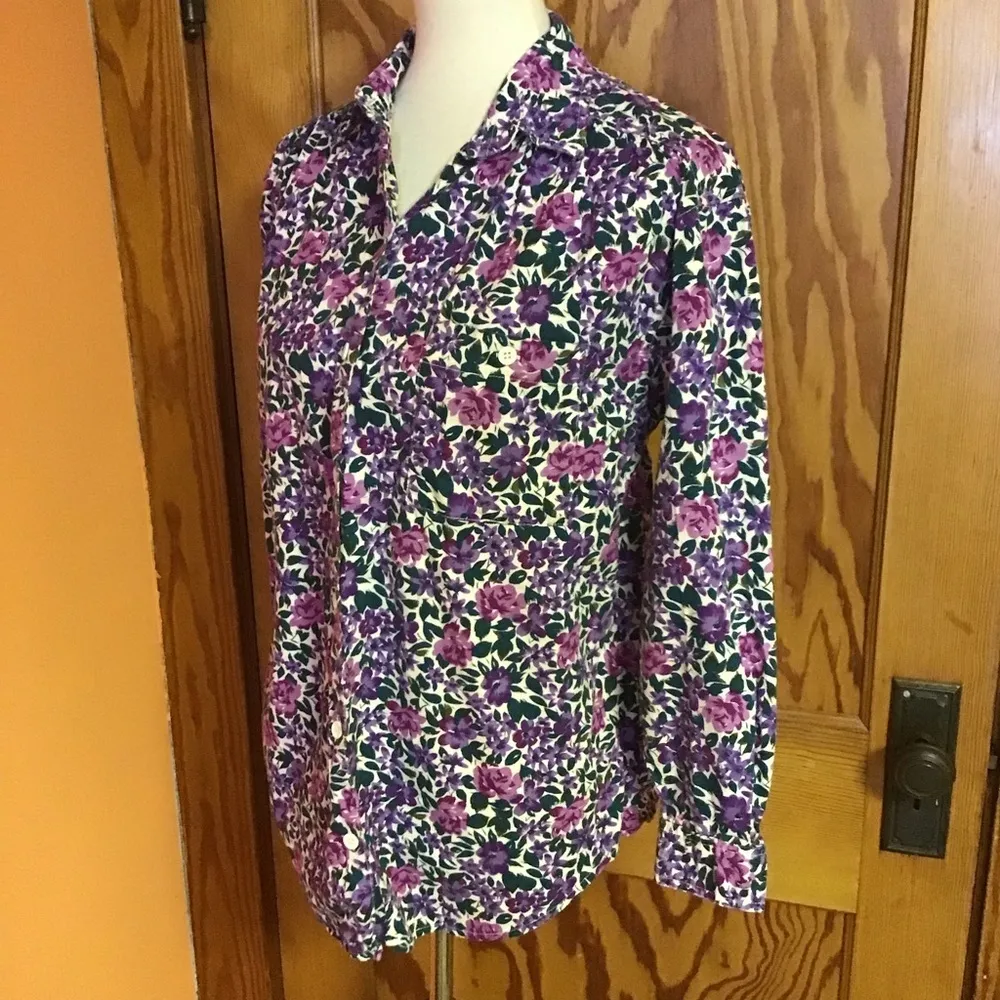 Vintage 90s bright floral shirt Size M - Image 6