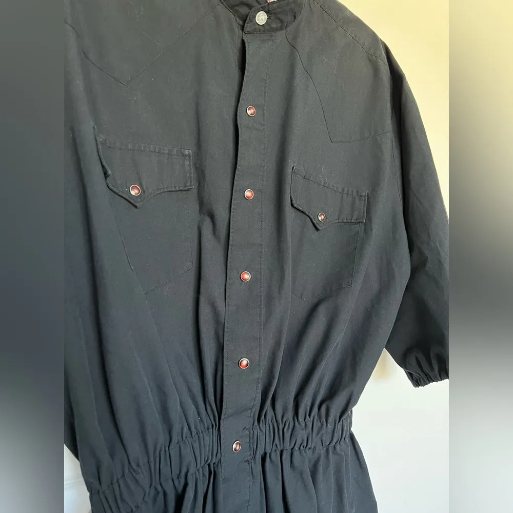 Urban Outfitters Urban Renewal Western Snap Reworked Tunic Top | Black | OS - Image 3