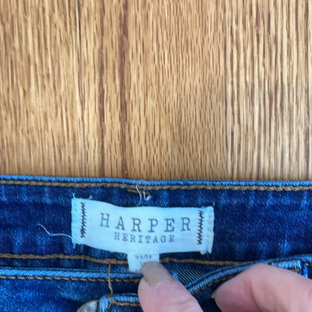 EUC Harper Heritage button fly raw jeans - Image 2