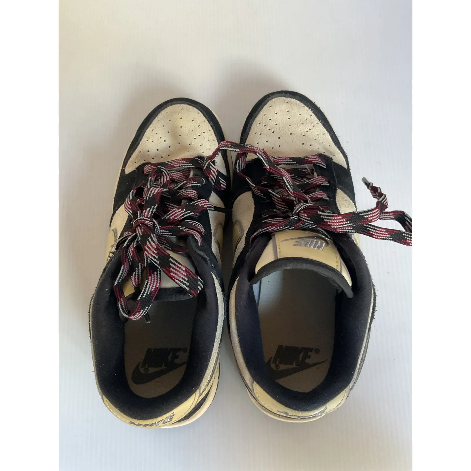 Nike Dunk Low Black Sail Suede Leather Sneakers Women’s 5 Youth 3.5 - Image 7