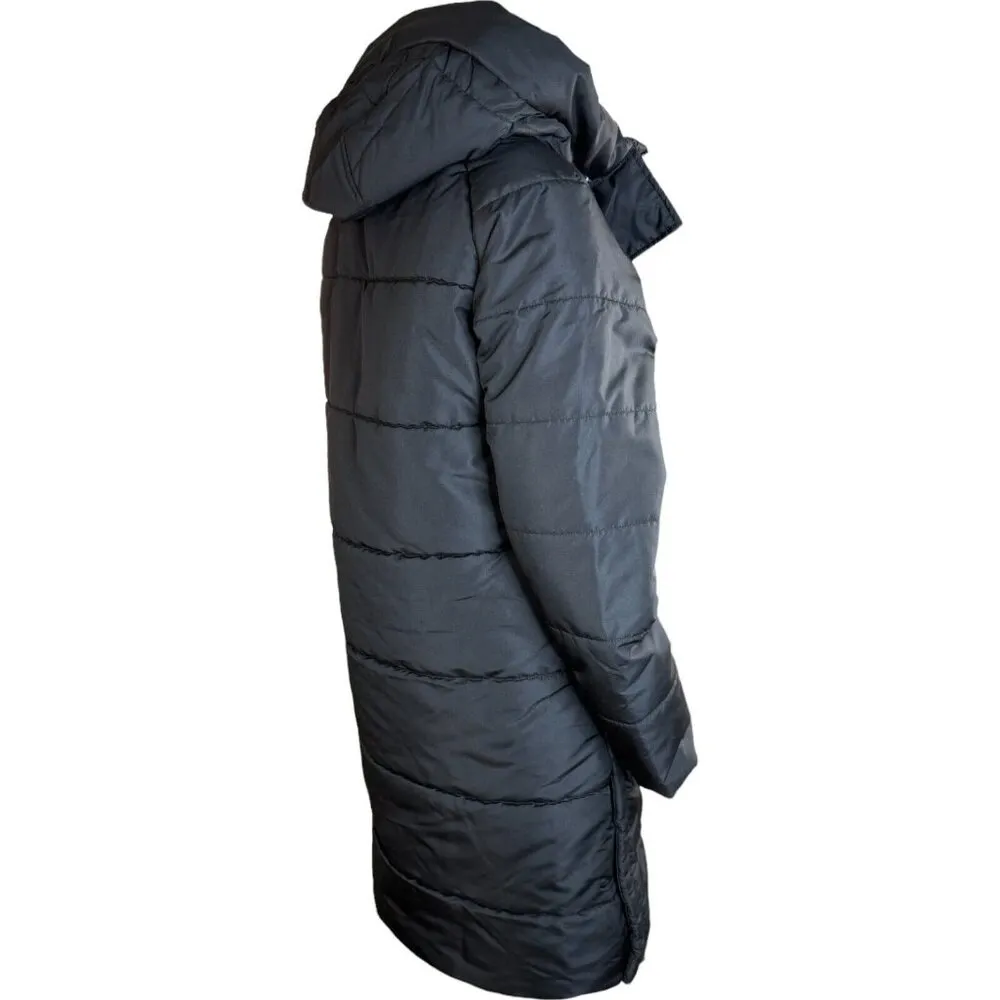 Susan Graver Water Resistant Quilted Puffer Jacket Black XX-Small NWOT Hooded - Image 12