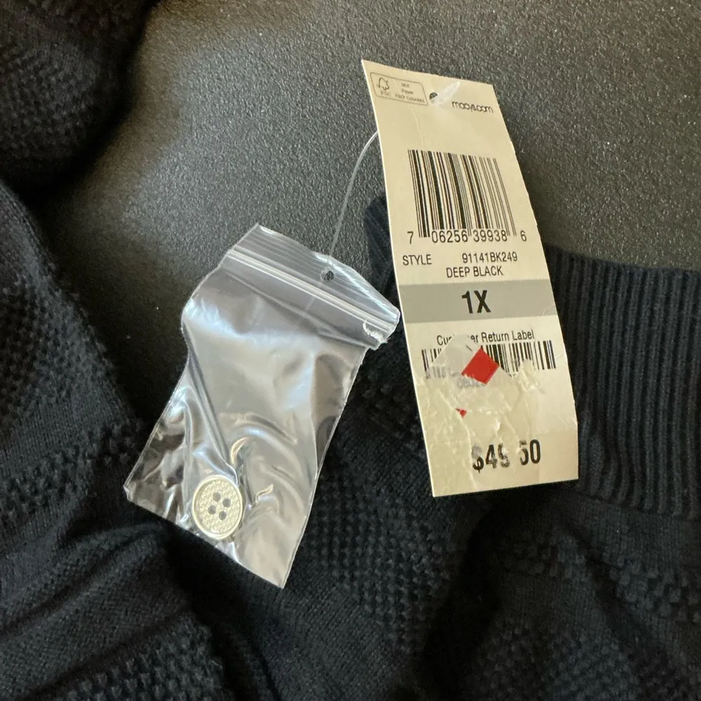 Karen Scott Black Textured Sweater - Image 4