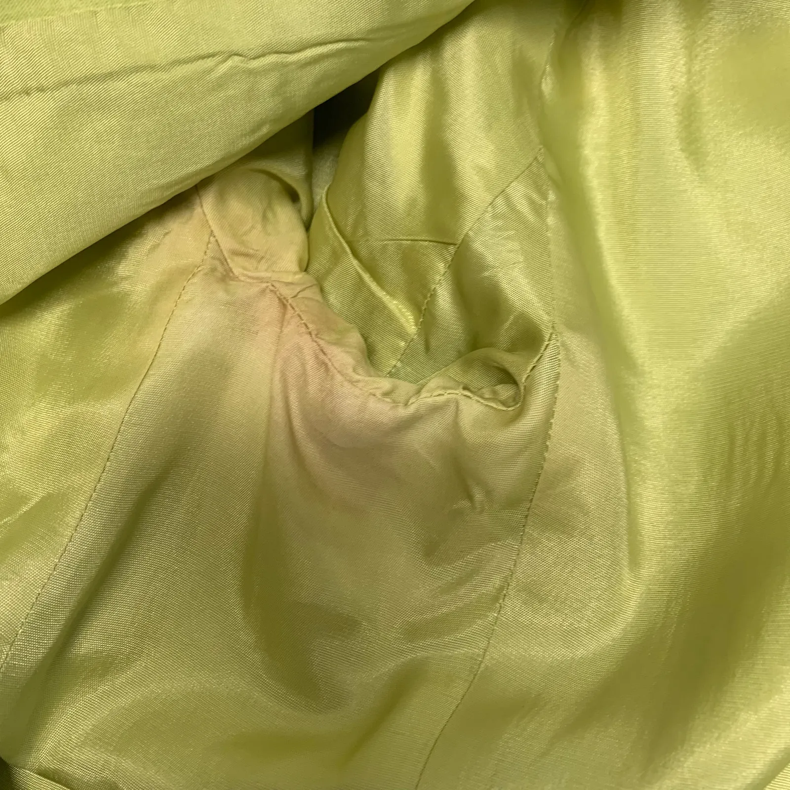 Casual Corner Vintage Linen Blazer Chartreuse Green Sz 4 - Image 11