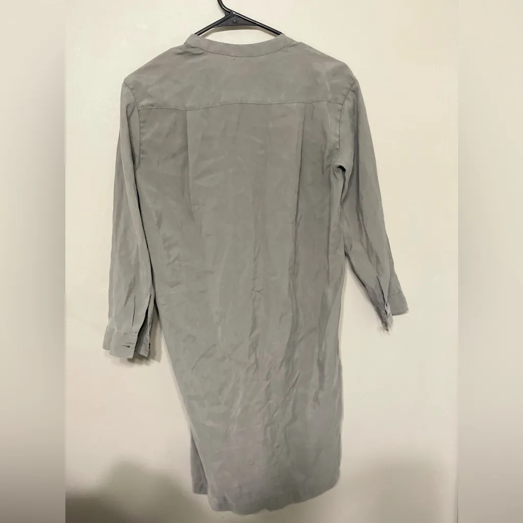 Madewell Women's Pleated Tunic Dress Olive Green Size XS‎ - Image 3