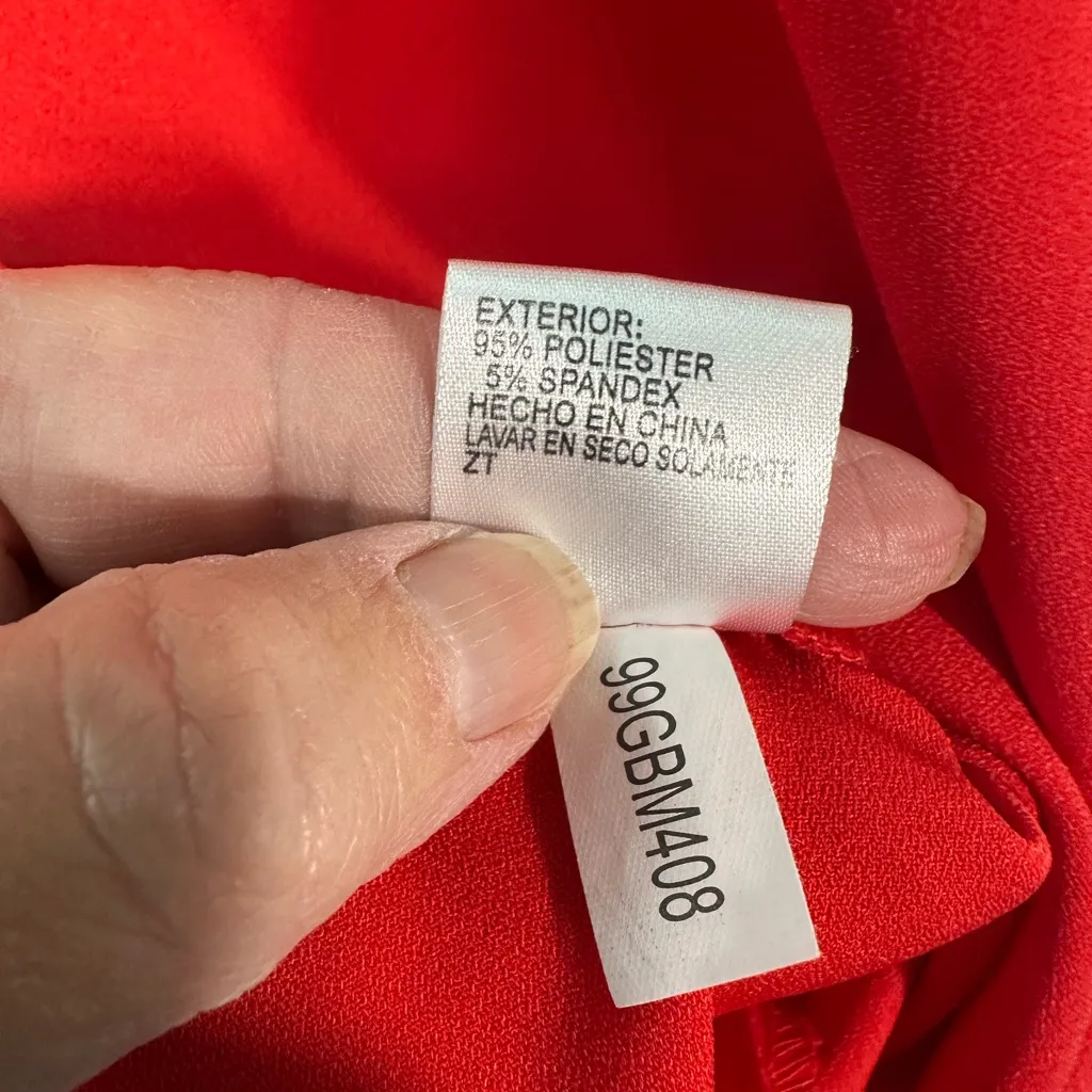 Gianni Bini Giani Bini Red Long Bell Sleeve Mini Dress Size Large EUC - Image 7