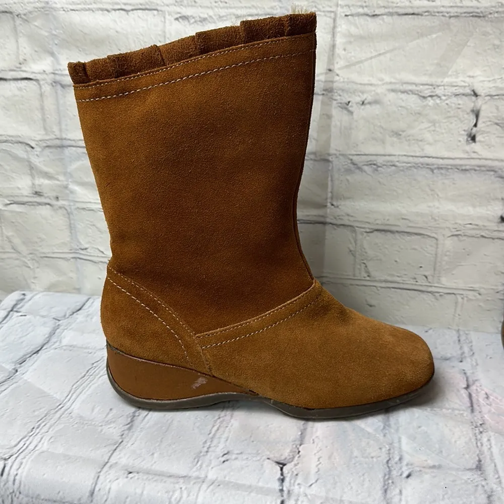 Sporto abbey leather suede boots faux fur lining weatherproof size 6.5” - Image 2