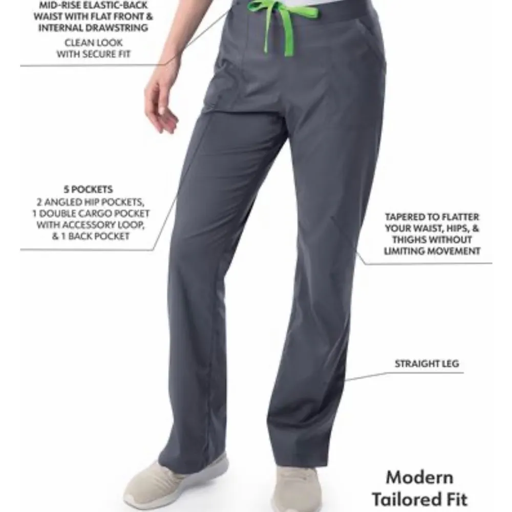 NEW Landau Proflex Women’s Gray Graphite Cargo Scrub Pants - Image 2